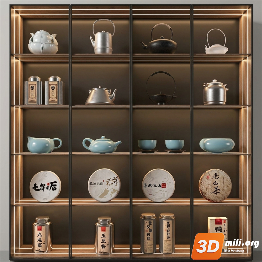 Tea Set 3D Model